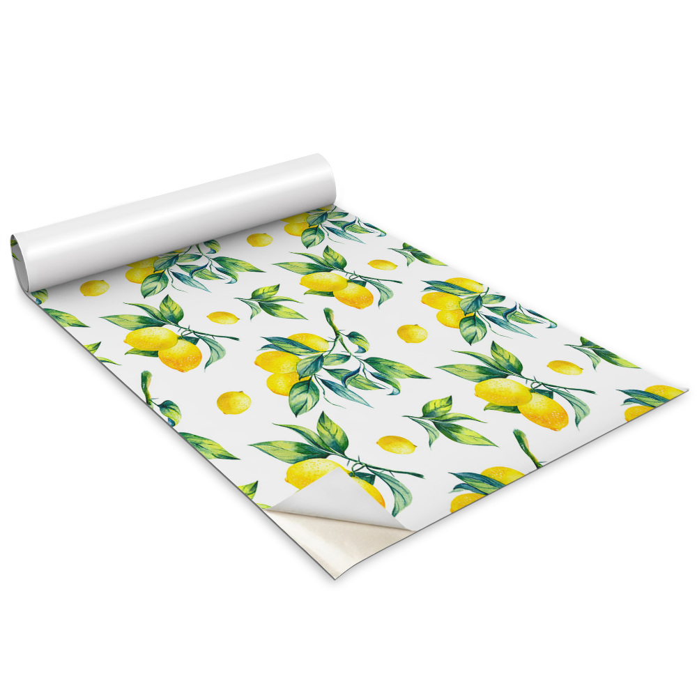 Dekoratív bútor matrica Levelek és citromok gallyai