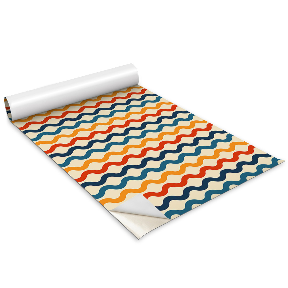 Dekoratív bútor matrica Színes boho hullámok