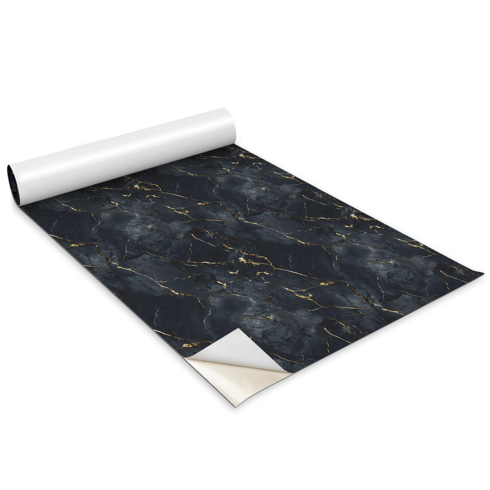 Dekoratív bútor matrica Fekete márvány