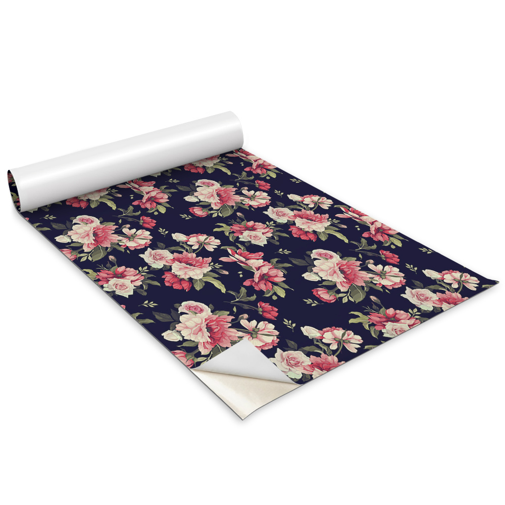 Bútor matrica Rózsaszín virágok