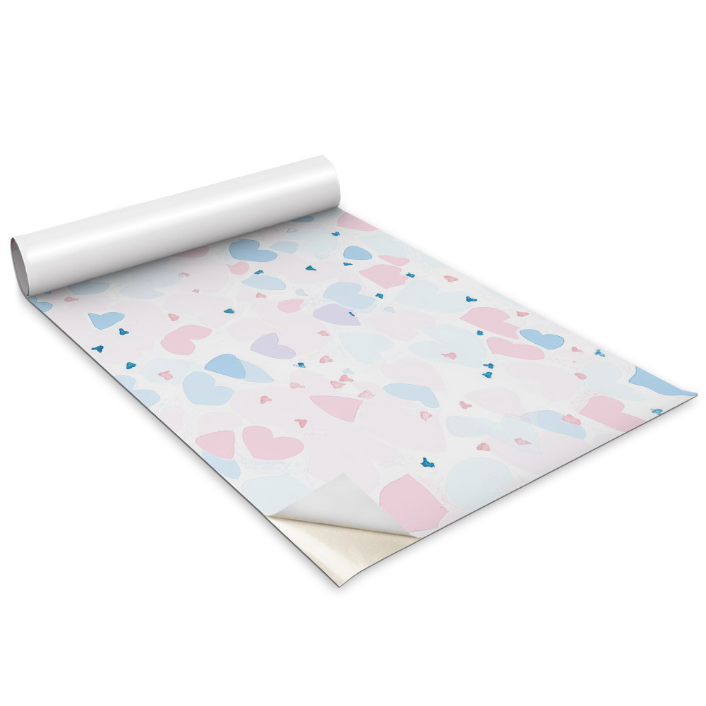 Dekoratív bútor matrica Pasztell szívek szerelem