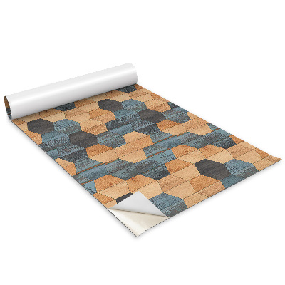 Bútor matrica Színes fa hatszögek