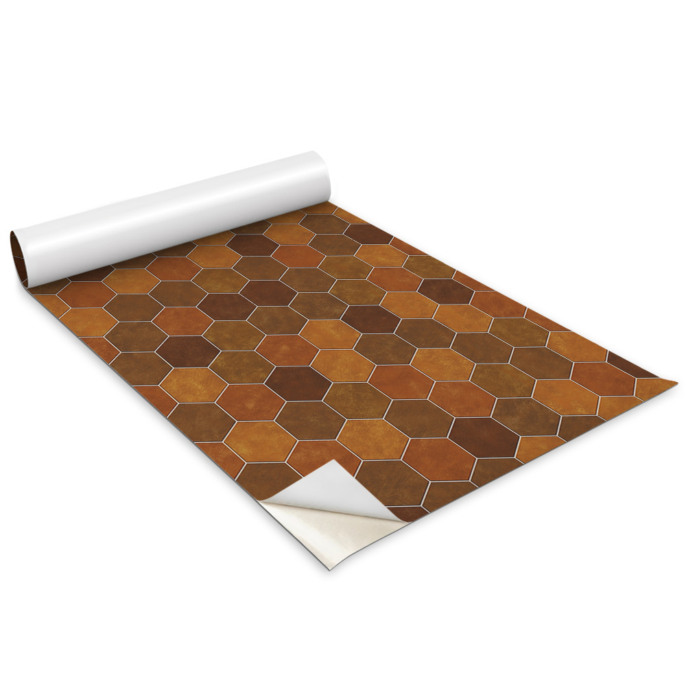 Dekoratív bútor matrica Barna hatszögek