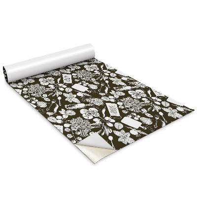 Dekoratív bútor matrica Fekete-fehér rajz zöldség