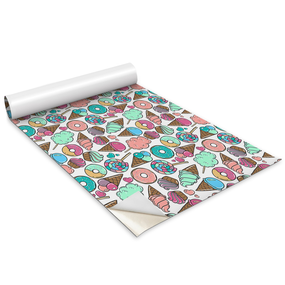 Dekoratív bútor matrica Rajzolás édességek