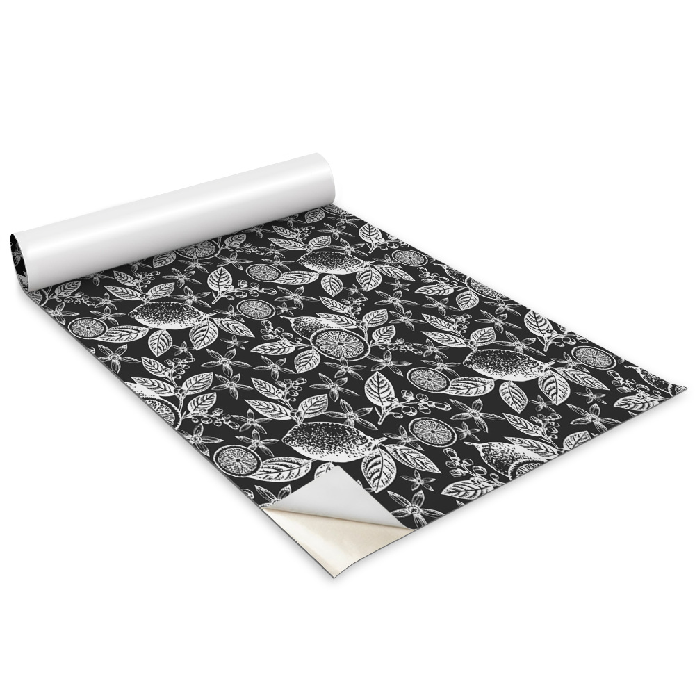 Dekoratív bútor matrica Fekete-fehér citromok