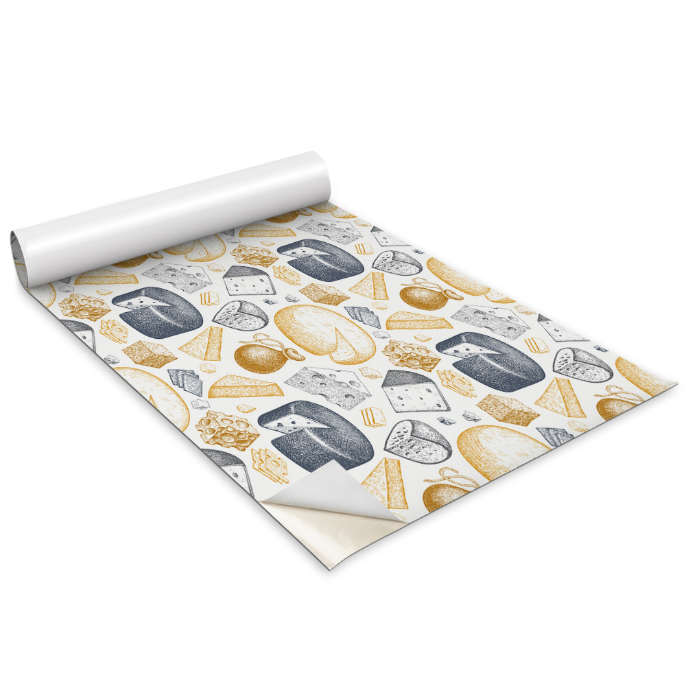 Dekoratív bútor matrica Rajzolt sajtok