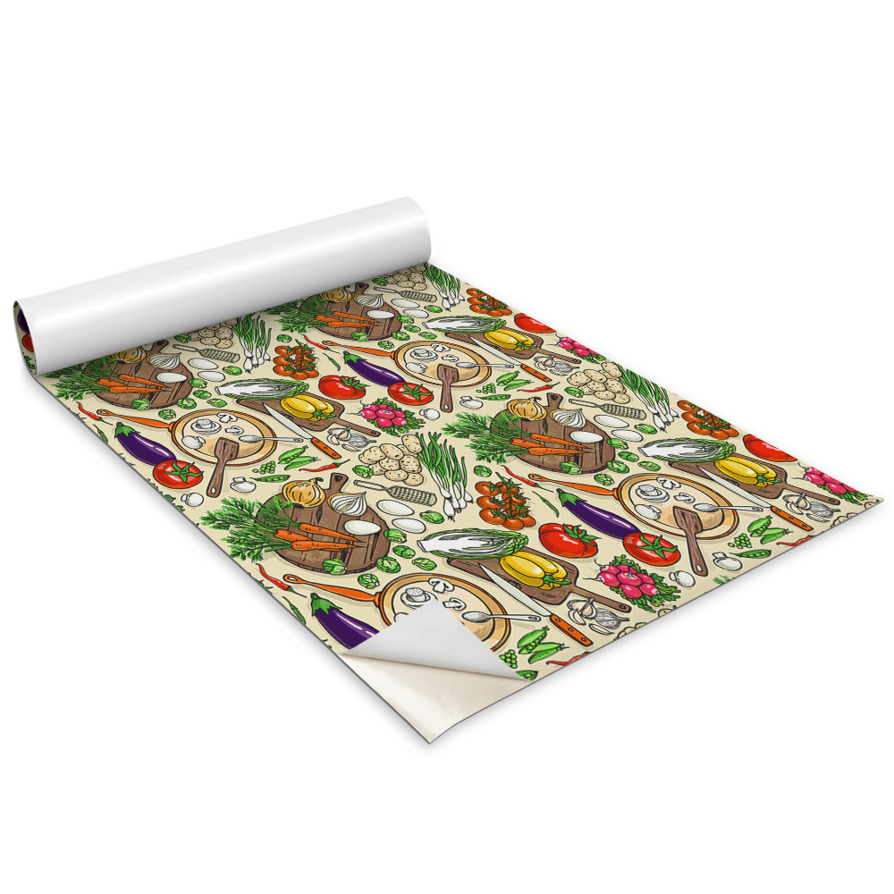 Dekoratív bútor matrica Színes zöldségek rajzolása