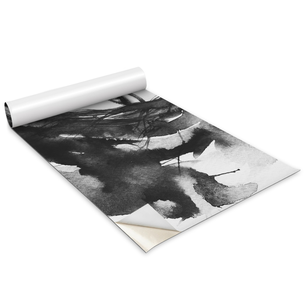 Bútor matrica Fekete-fehér festett portré