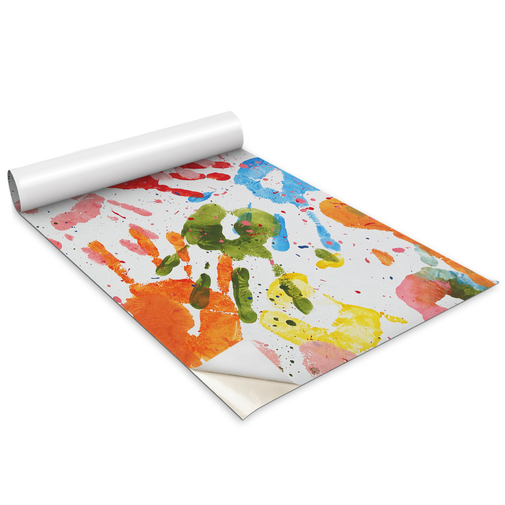 Dekoratív bútor matrica Színes kéznyomok