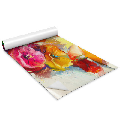 Bútor matrica Színes virágok