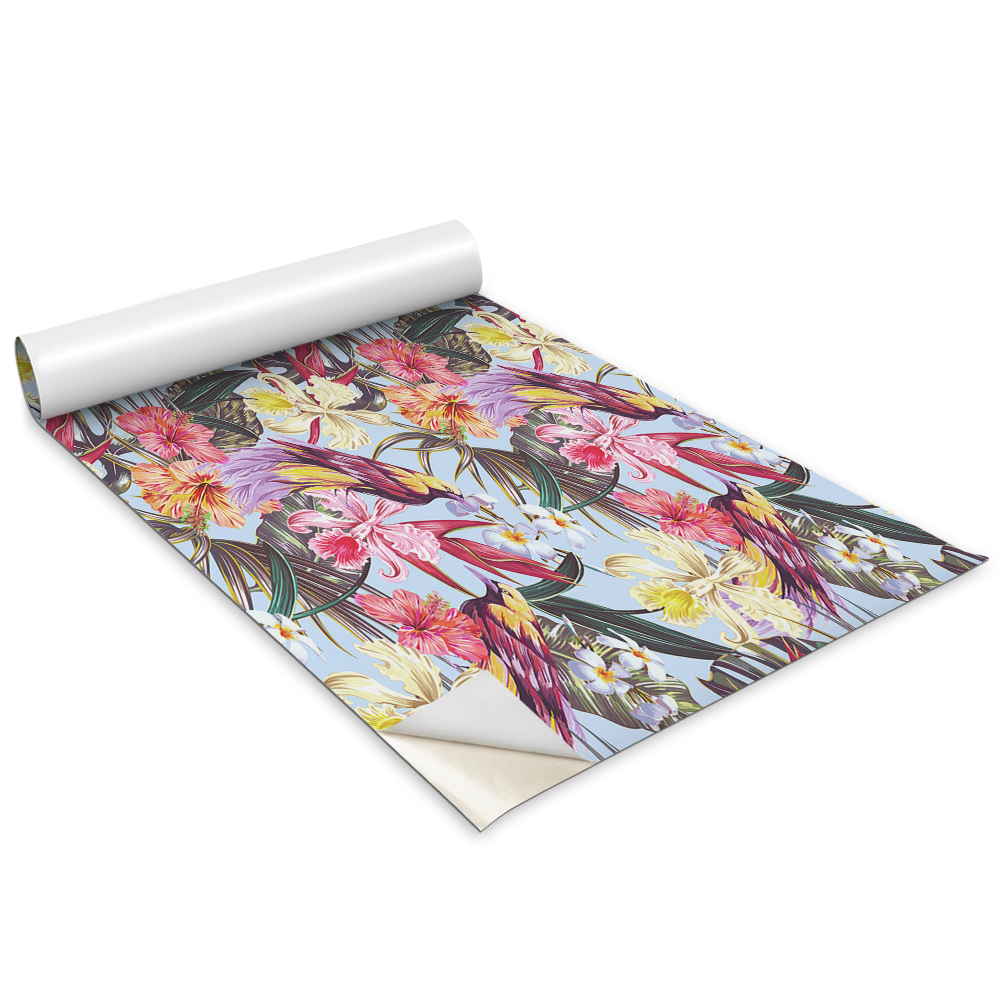 Bútor matrica Virágok és madarak