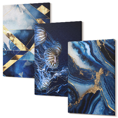 Falikép szett triptichon Absztrakt elegáns minták ékezetekkel