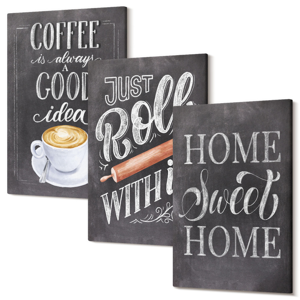 Kép szett triptichon Kávé, otthon melege és otthonosság