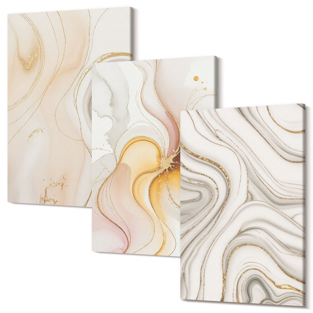 Kép szett triptichon Absztrakt meleg minták elegáns motívumok