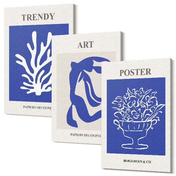 Kép szett triptichon Henri Matisse absztrakt művészeti plakátok