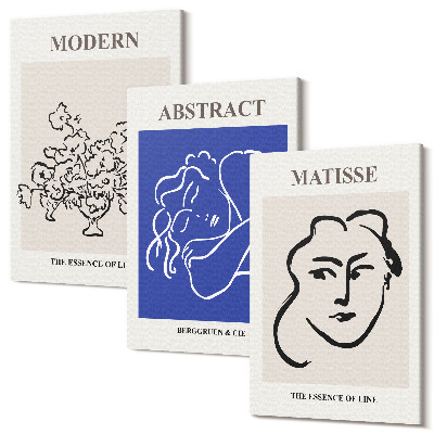 Háromrészes vászonkép szett Poszterek Henri Matisse modern és absztrakt stílusában