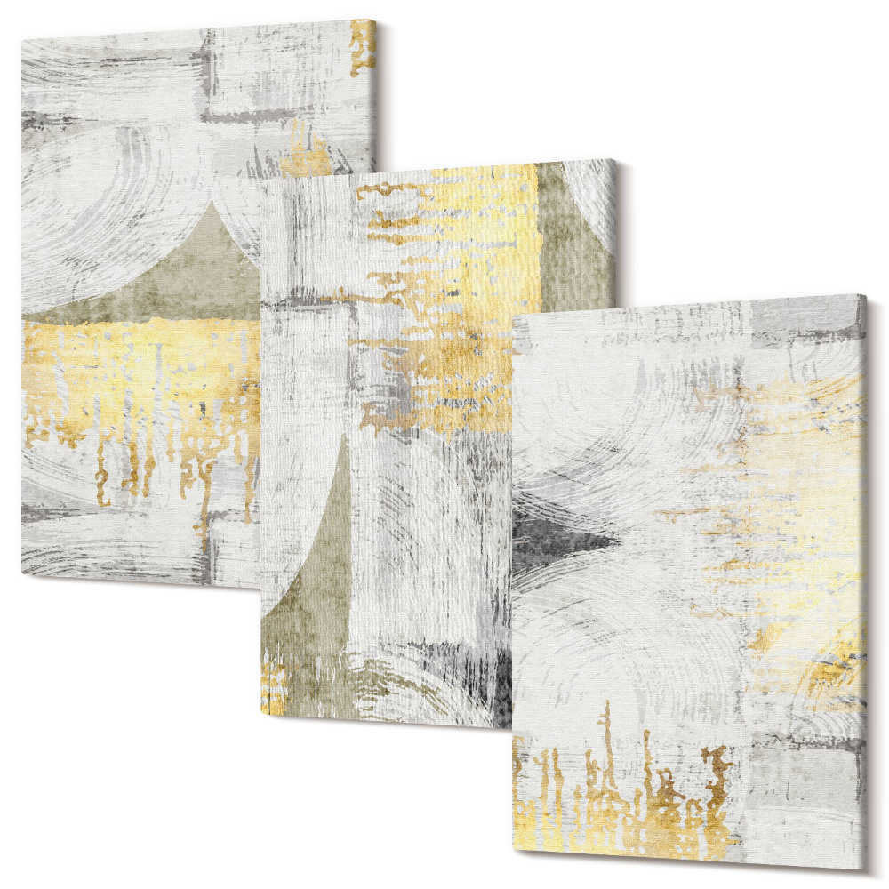 Kép szett triptichon Absztrakt minimalista divatos festési minták