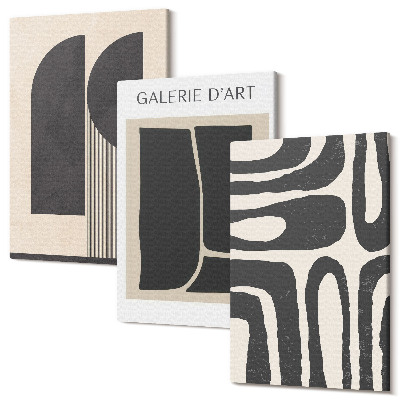 Háromrészes vászonkép szett Absztrakt formák minimalista plakátok