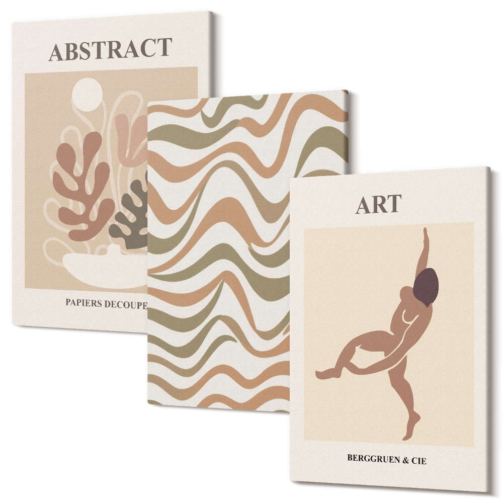 Kép szett triptichon Matisse boho absztrakt formák és minták