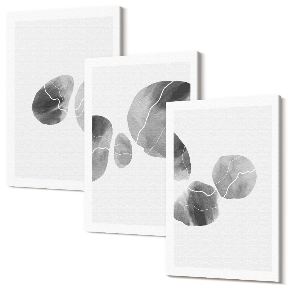 Falikép szett triptichon Festék foltok absztrakt minimalista festészet