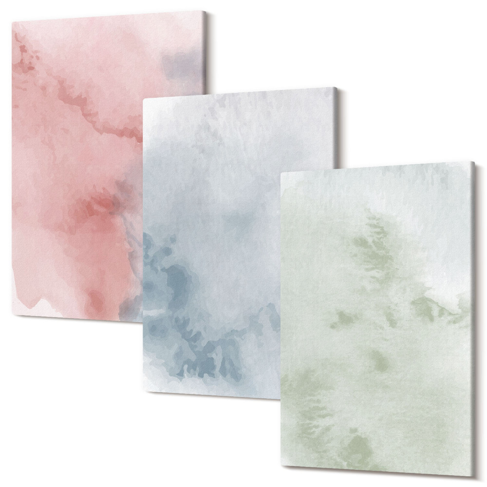 Falikép szett triptichon Pasztell struktúrák színes akvarelleket vászonra