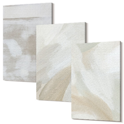 Falikép szett triptichon Ecsetvonások absztrakt festék a vászonra