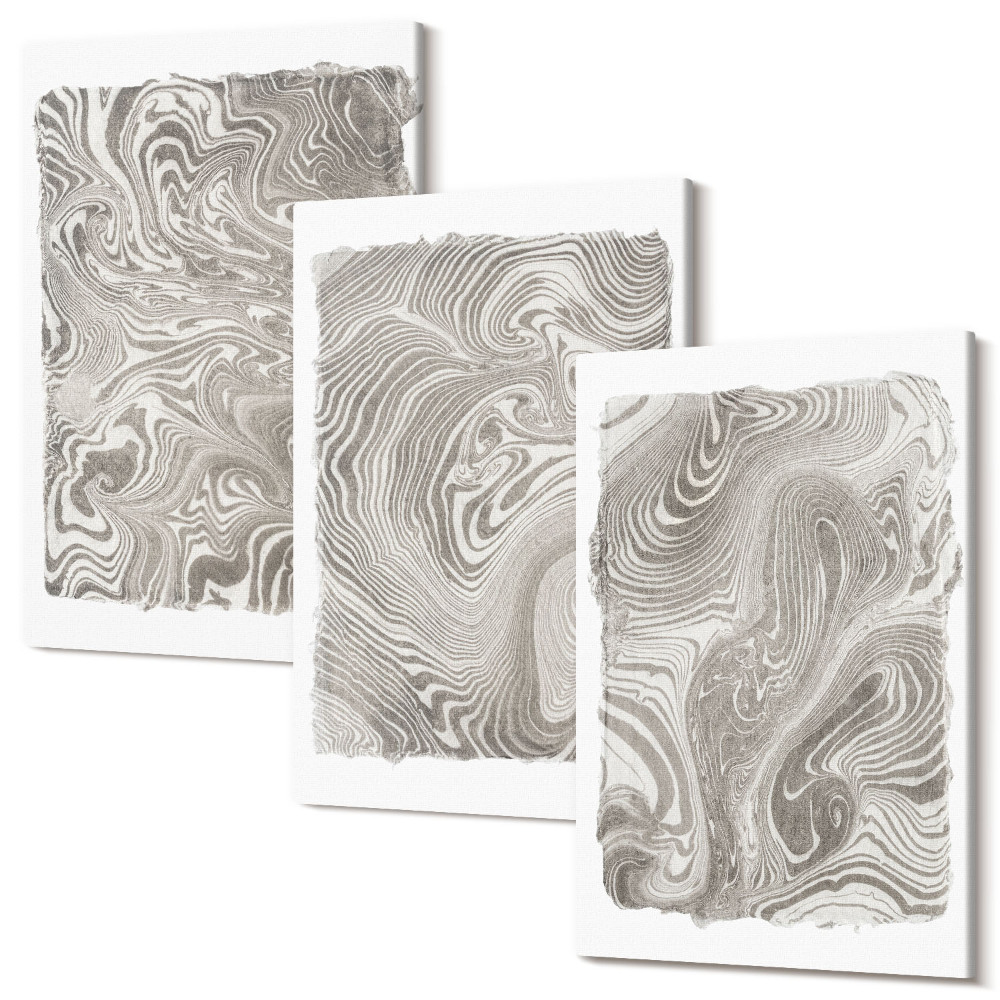 Háromrészes vászonkép szett Modern formák absztrakt festészet