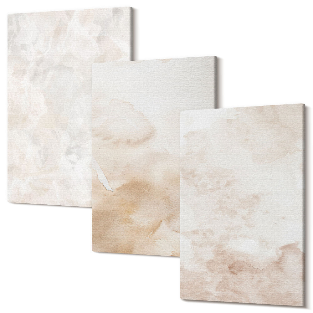 Falikép szett triptichon Divatos textúrák világos pasztell színekben