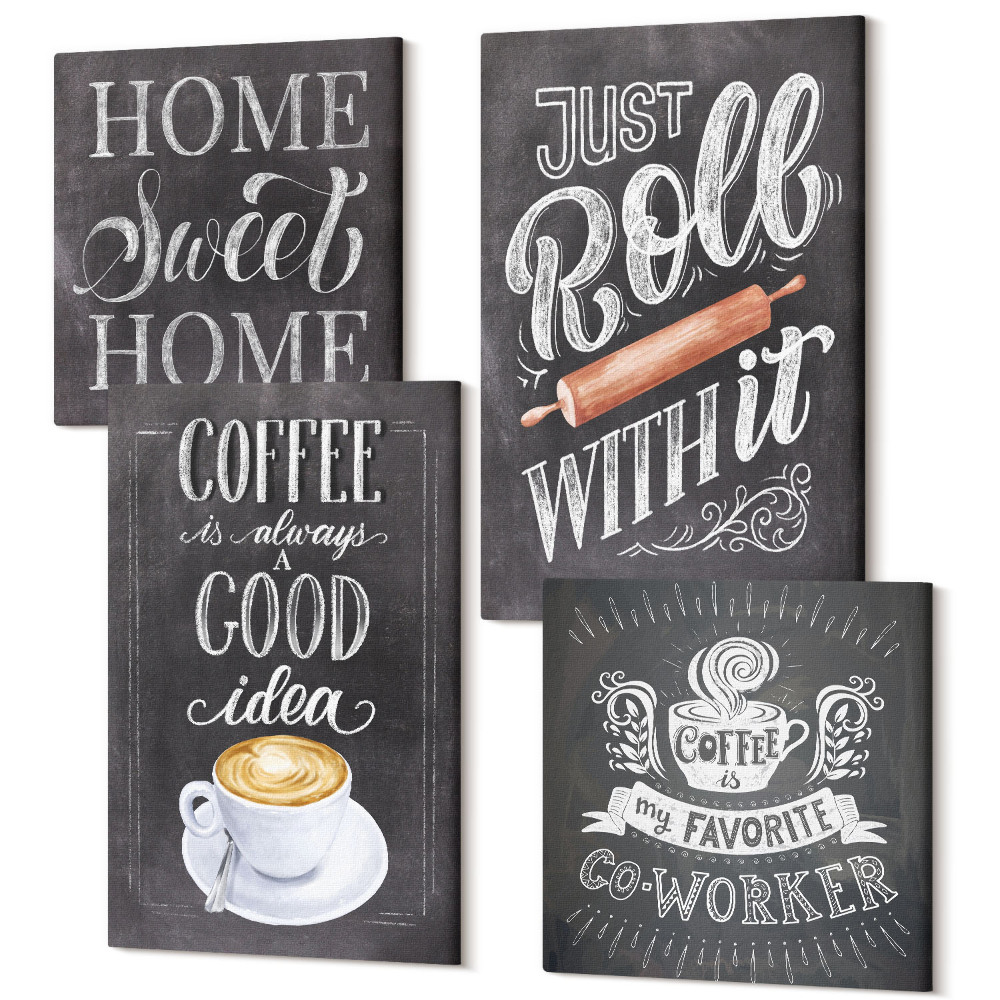 Négy részes vászonkép Kávé, otthon melege és otthonosság