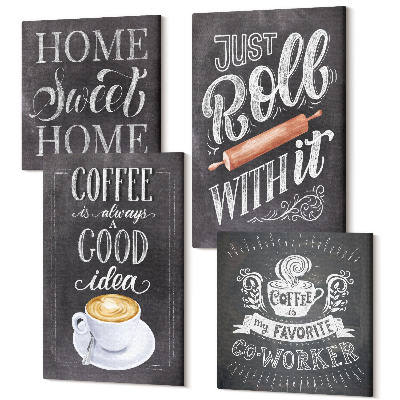 Négy részes vászonkép Kávé, otthon melege és otthonosság