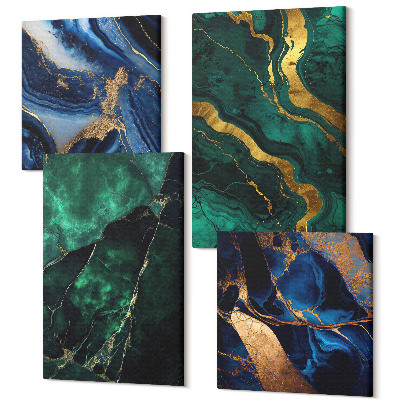 Négy részes vászonkép Elegáns absztrakt kő minták