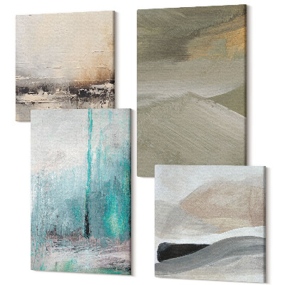 Négy részes vászonkép szett Festett absztrakt minimalista dekoráció