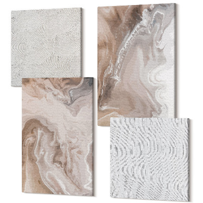 Négy részes vászonkép szett Kő textúra absztrakt márvány minták