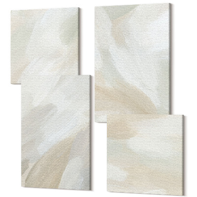 Négy részes vászonkép szett Ecsetvonások absztrakt festék a vászonra