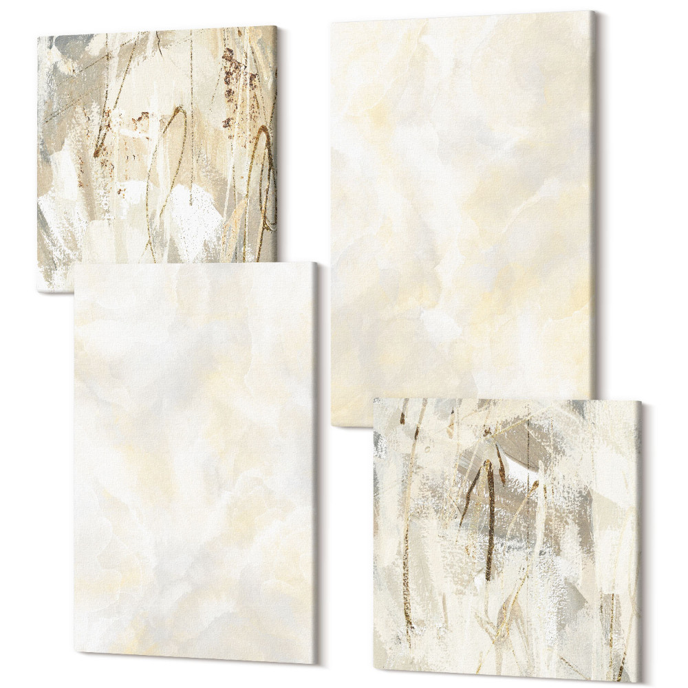 Négy részes vászonkép Világos textúra ecsetvonásokkal design