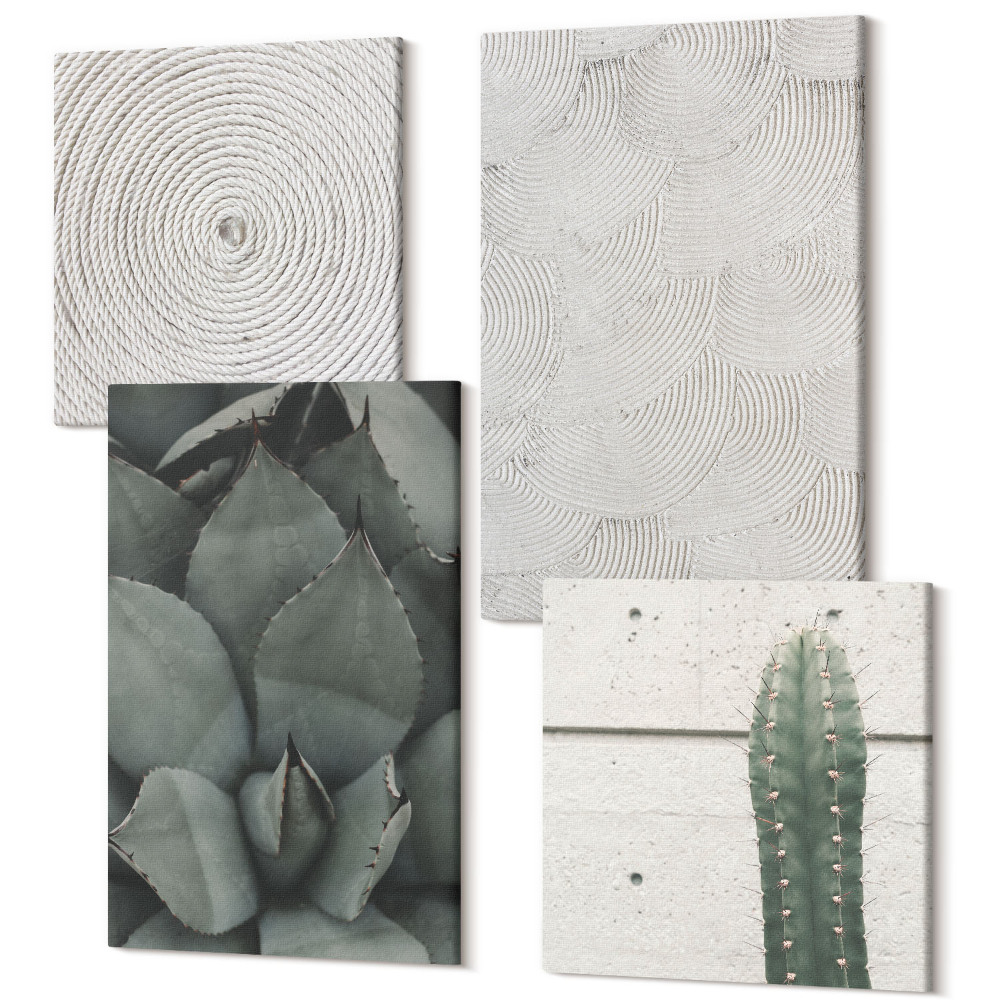 Négy részes vászonkép Nyári textúrák közelről trópusi éghajlaton