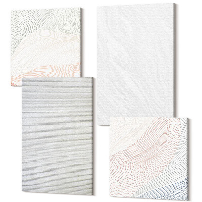 Négy részes vászonkép A fényes húr mintákat strukturál a homokban