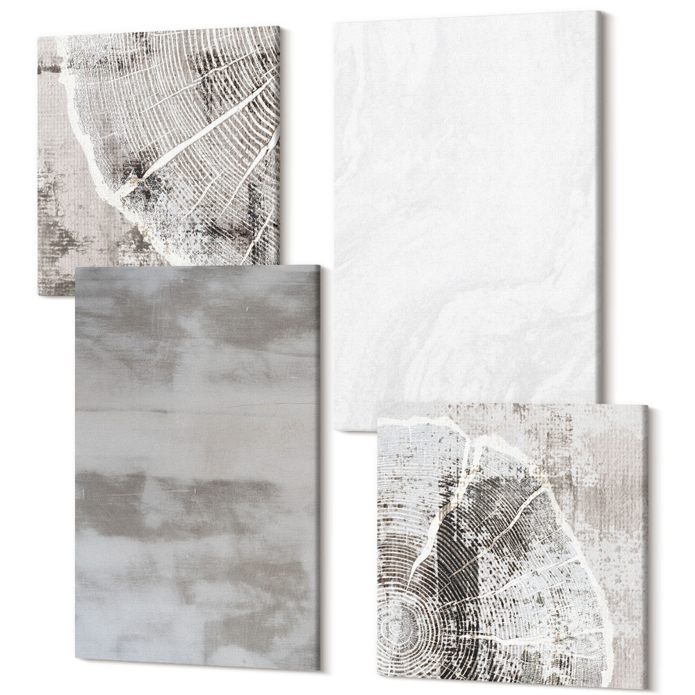 Négy részes vászonkép Absztrakt formák és szerkezetek modern stílusban