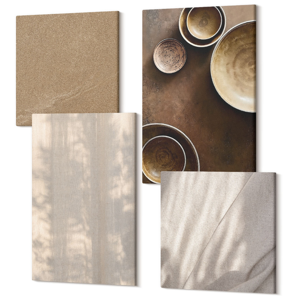 Négy részes vászonkép Struktúrák és textúrák minimalista stílusban
