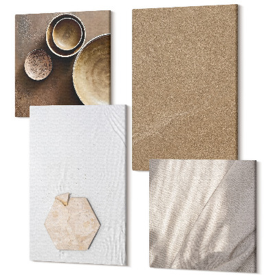 Négy részes vászonkép szett Minimalista textúrák meleg színekben