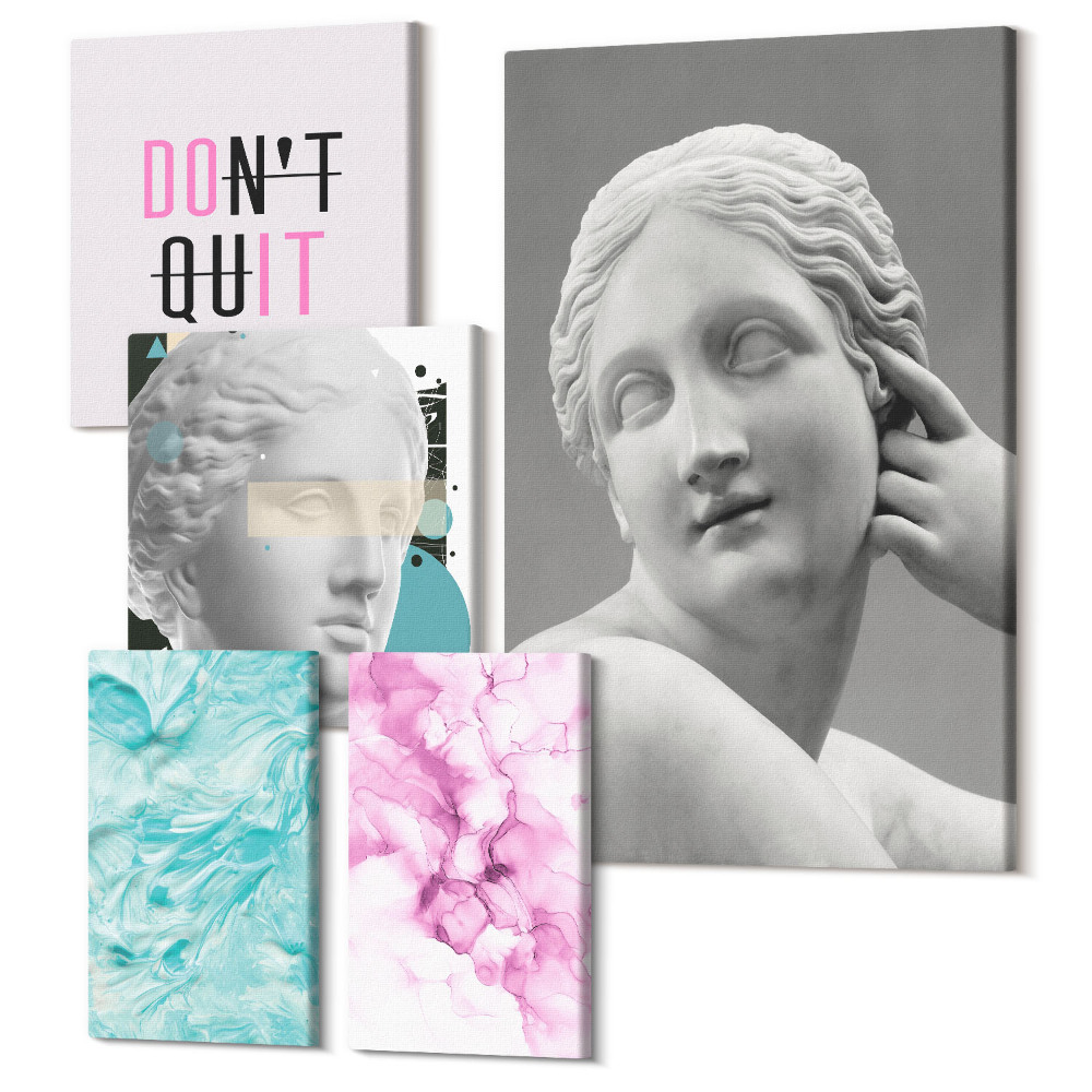 Öt részes vászonkép szett Stílusos dekorációk klasszikus és modern ihletéssel