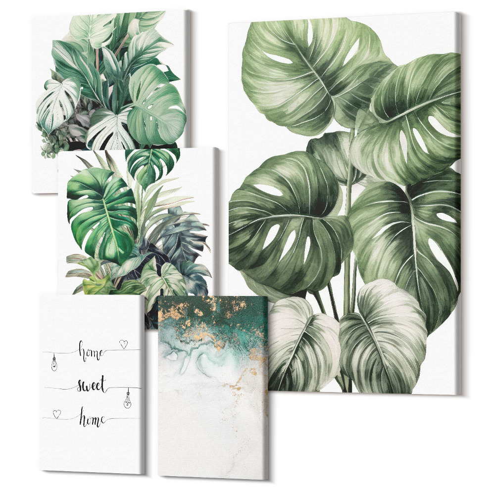 Vászonkép ötrészes Ültessen inspirációt modern és minimalista stílusban