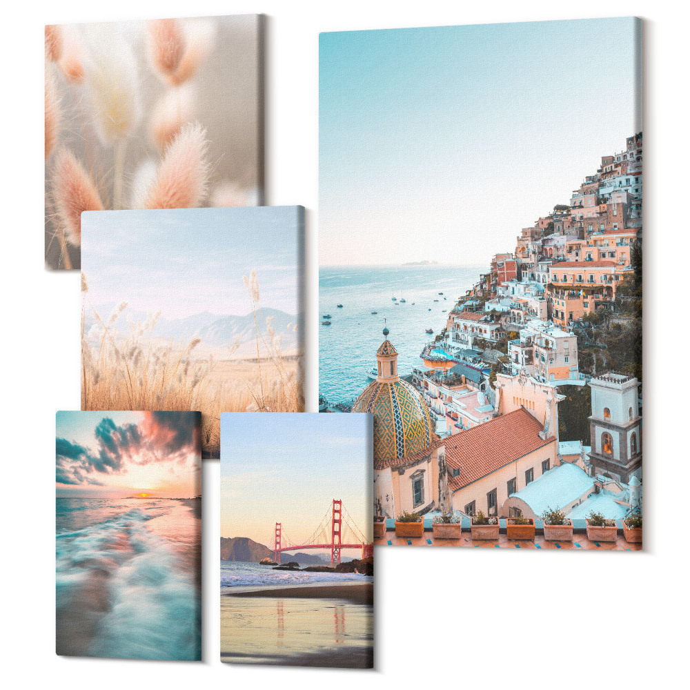 Öt részes vászonkép Tengerparti tájak és természeti szépségek