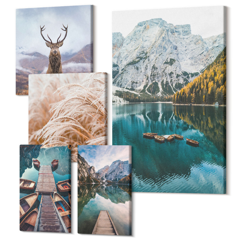 Öt részes vászonkép Hegyi tájak és természeti szépségek