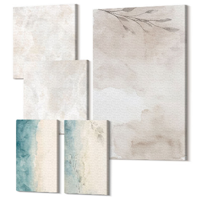 Vászonkép ötrészes Finom akvarell festői textúra