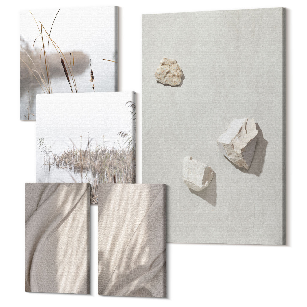 Vászonkép ötrészes Közelképek a modern boho stílusú szerkezetekről