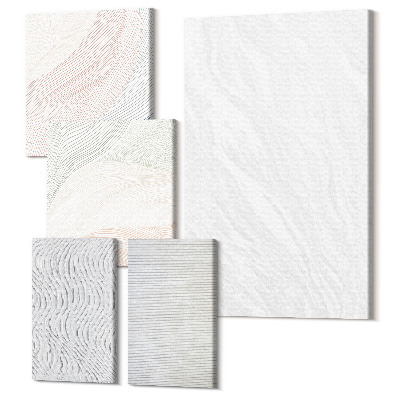 Öt részes vászonkép A fényes húr mintákat strukturál a homokban