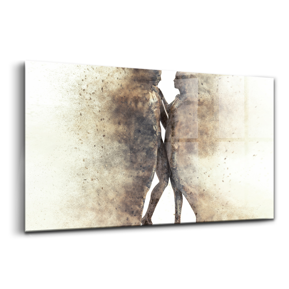 Egyedi üvegkép Absztrakt homokemberek