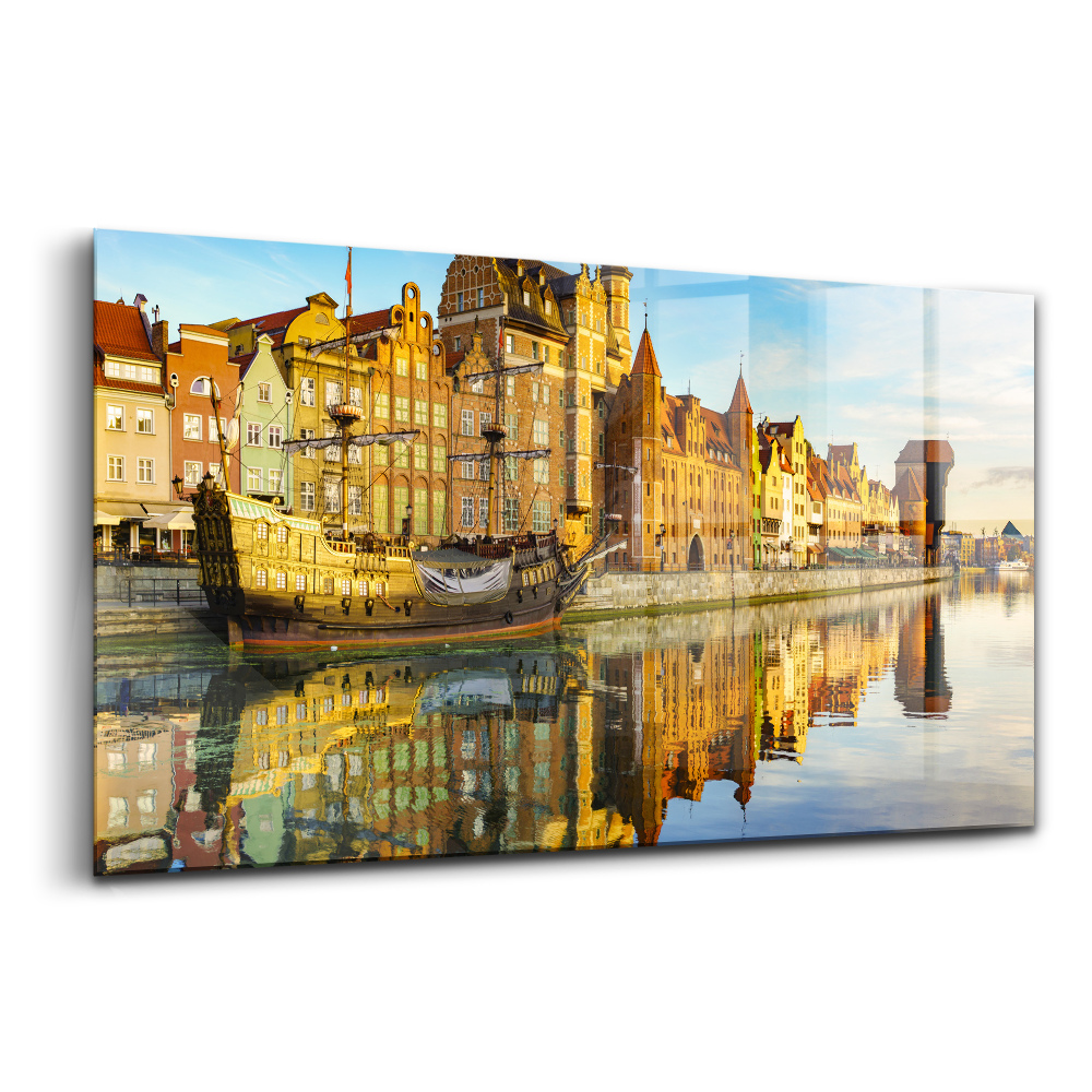 Üvegkép falra Gdansk Motlawa